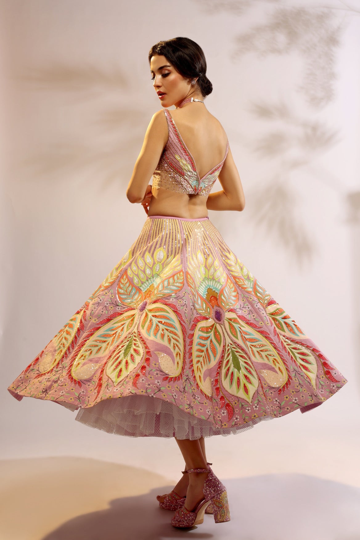 PURPLE WINGS LEHENGA SET