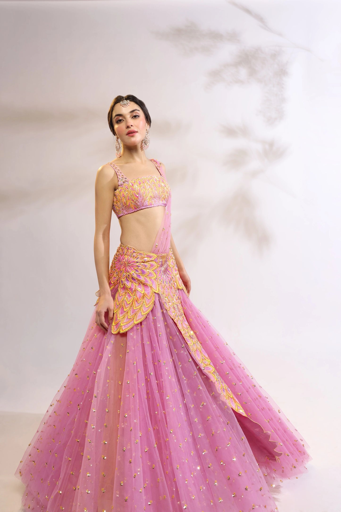 MOHHAR LOTUS BLOOM SAREE SET