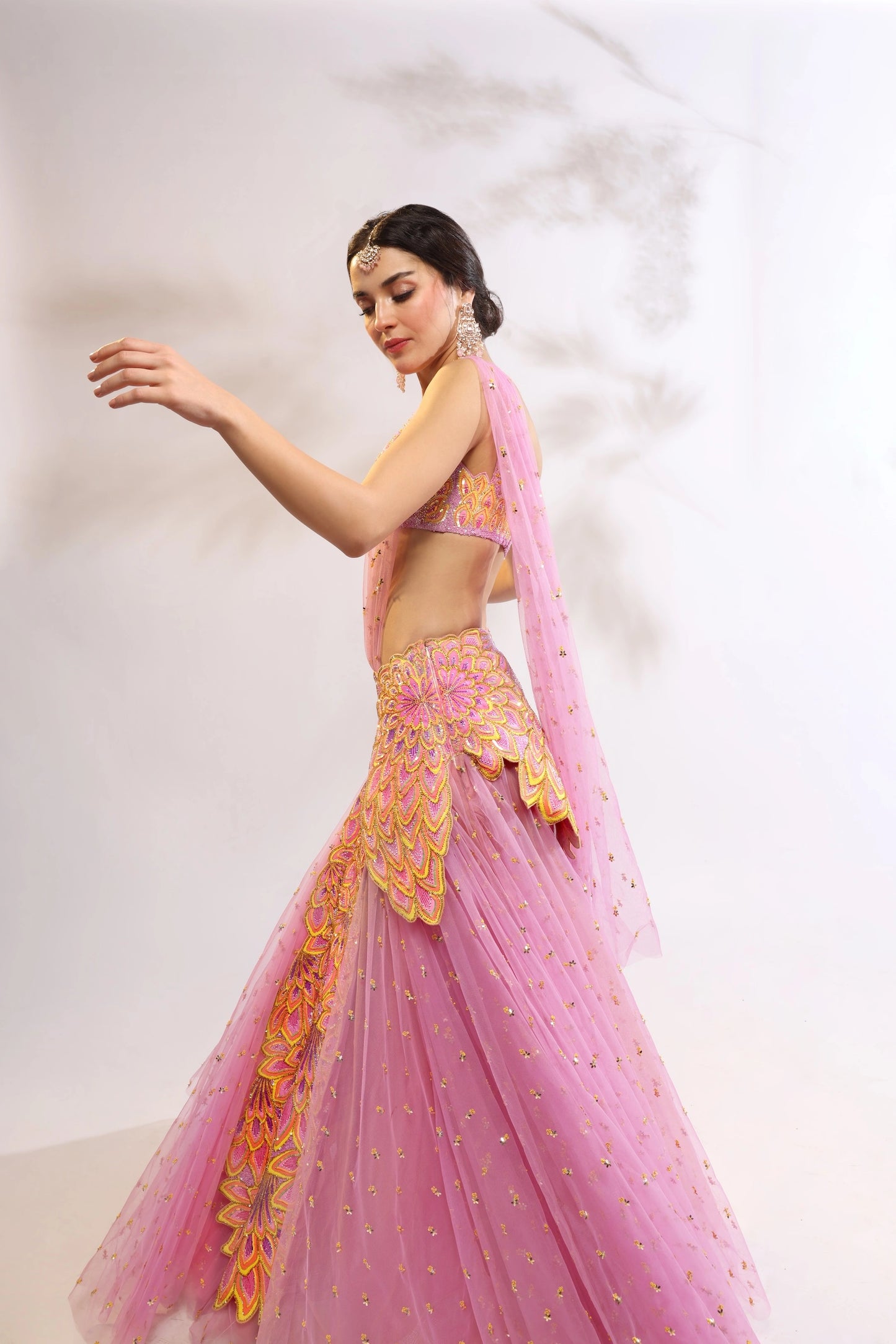 MOHHAR LOTUS BLOOM SAREE SET
