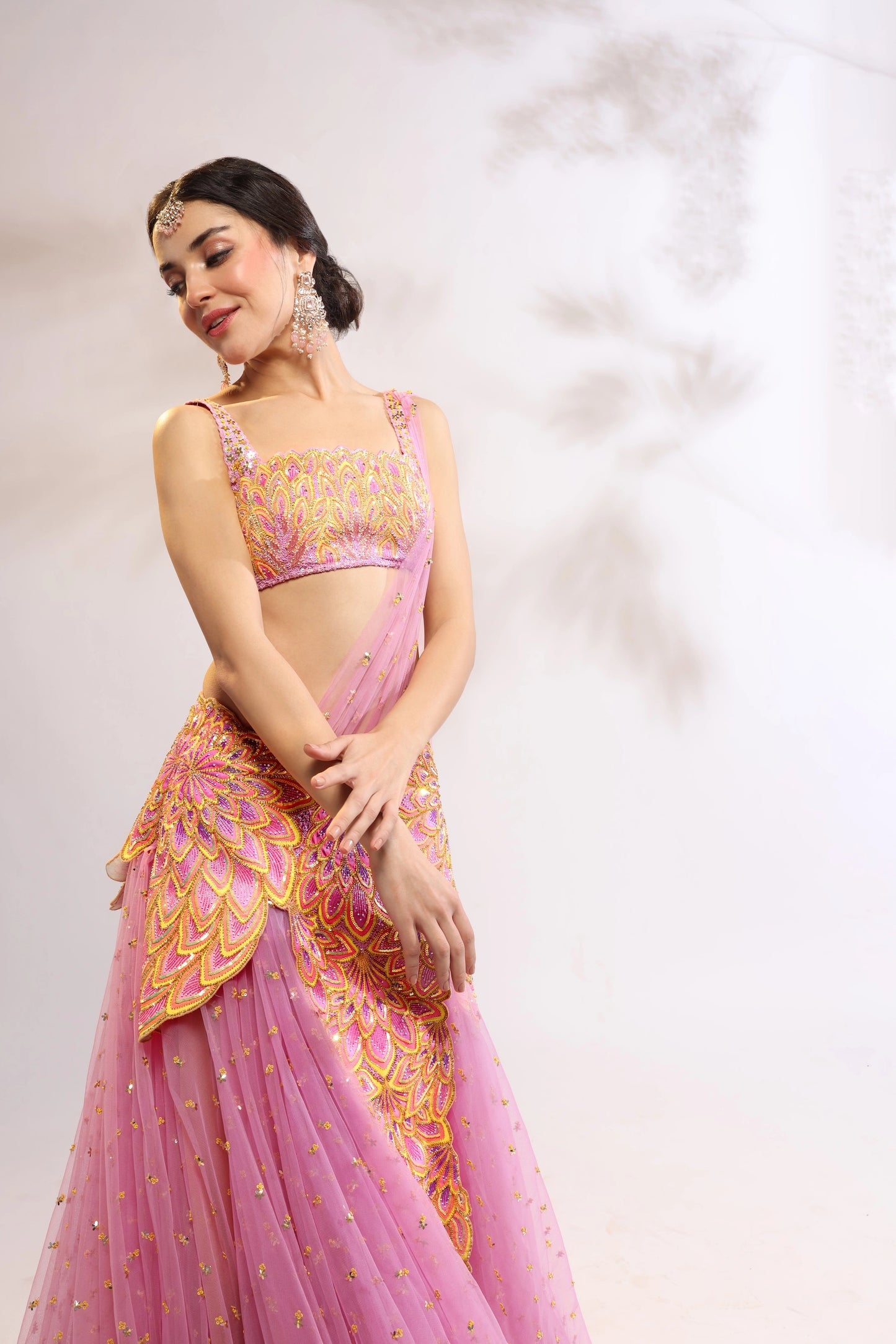 MOHHAR LOTUS BLOOM SAREE SET