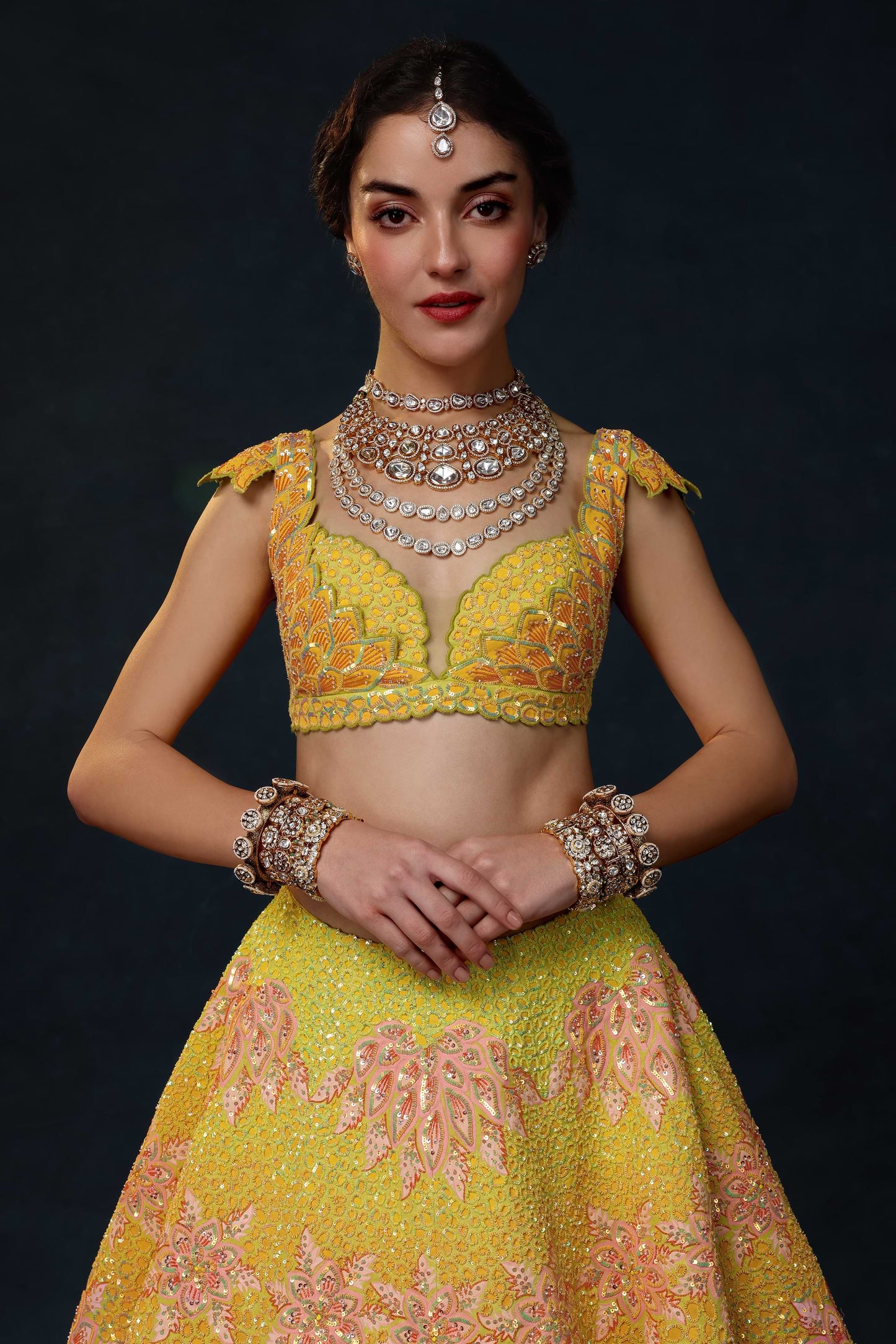 LARANJA BLOOM LEHENGA SET