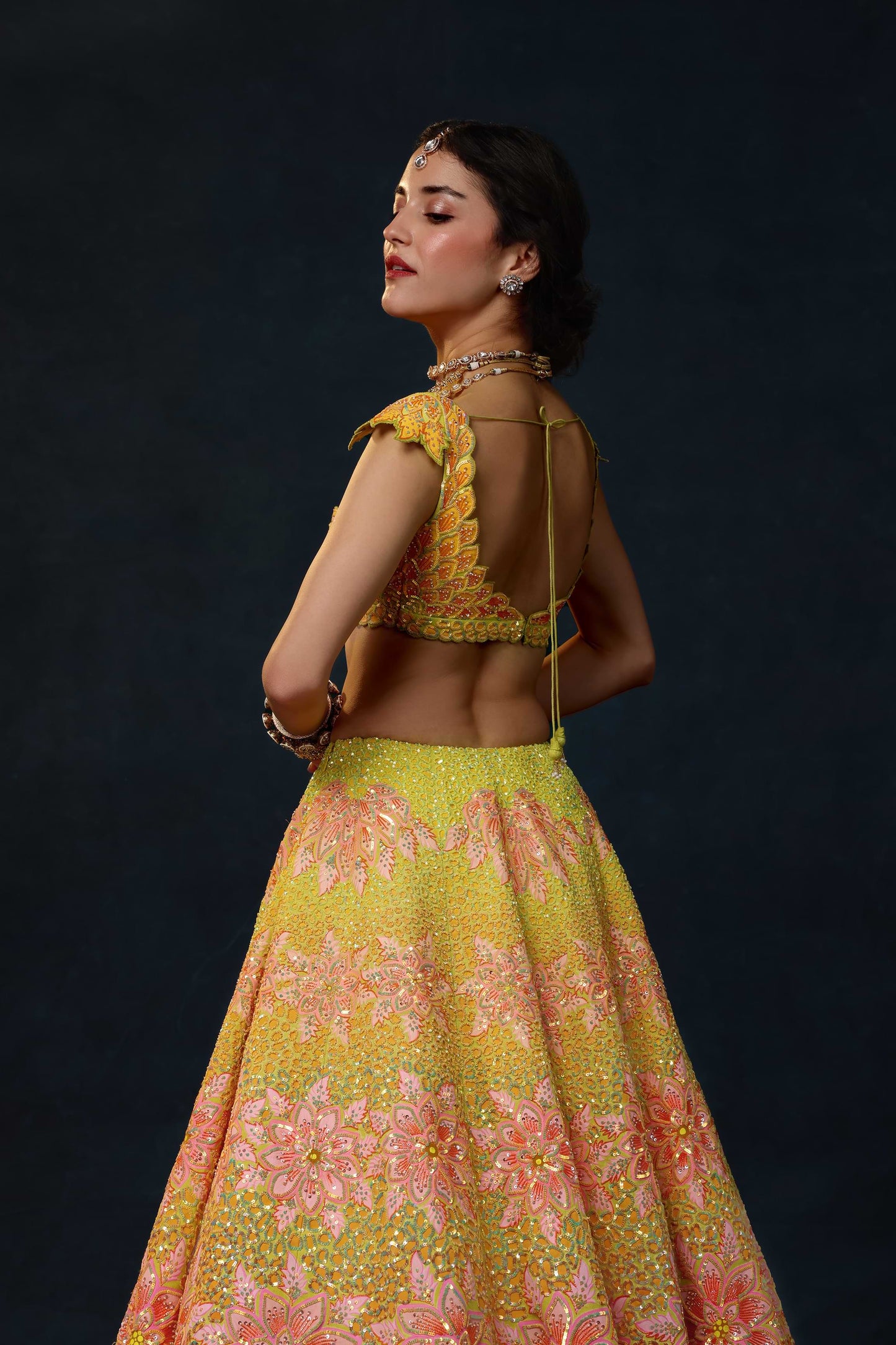 LARANJA BLOOM LEHENGA SET