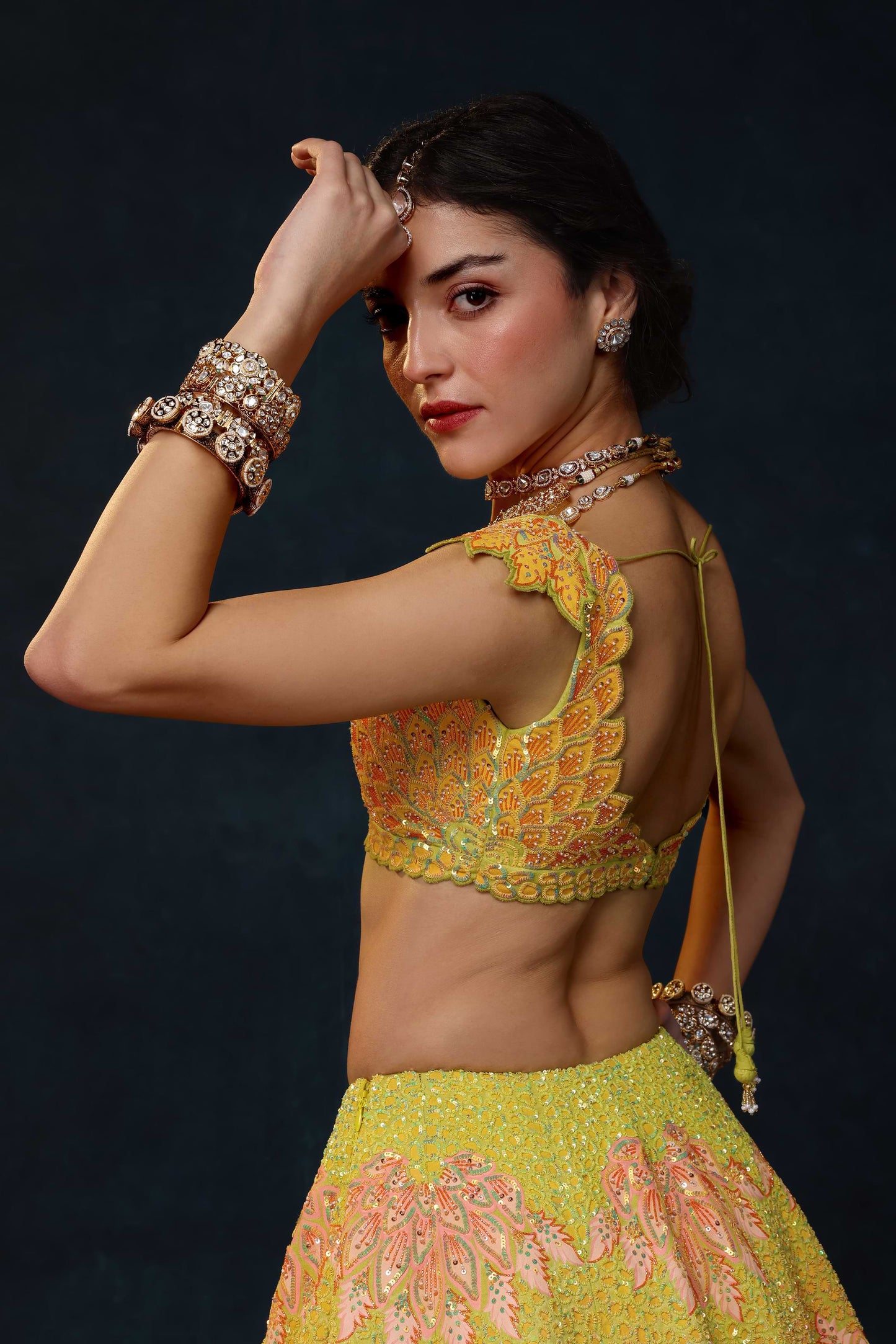 LARANJA BLOOM LEHENGA SET